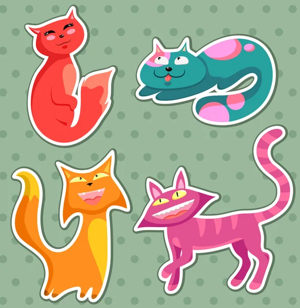 Kreslené kočky — Stockový vektor