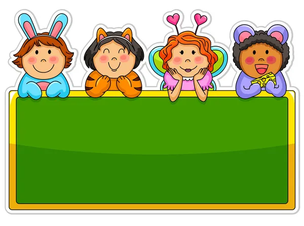 Stock vector Playful kids