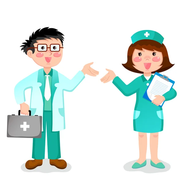 Médico y enfermero — Archivo Imágenes Vectoriales