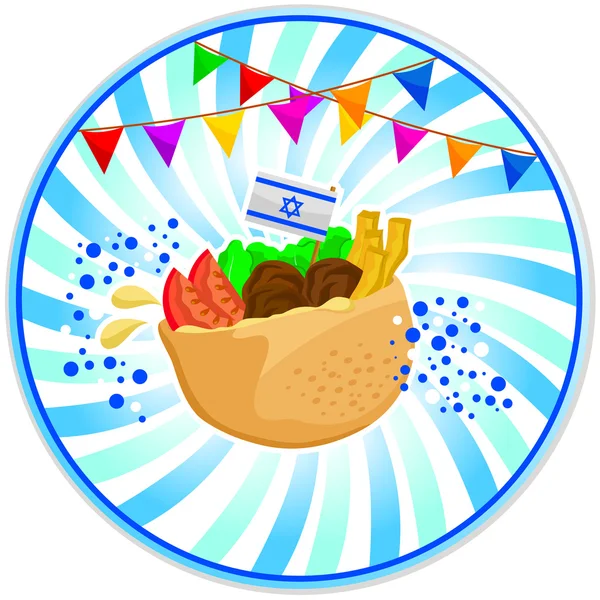 Falafel en pita — Image vectorielle