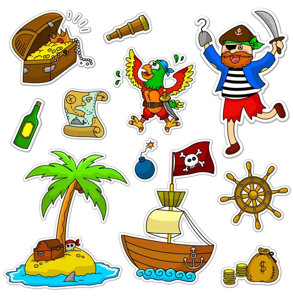 Pirate collection — Stock Vector