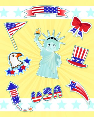 USA icons clipart