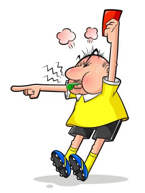 Soccer referee clipart