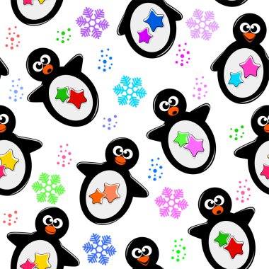 Penguin pattern clipart