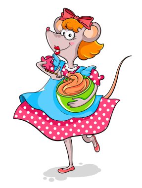 Lady mouse clipart