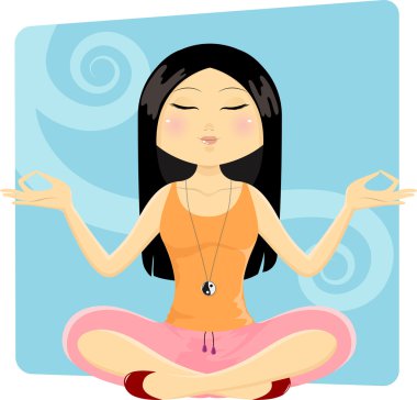 Yoga girl clipart