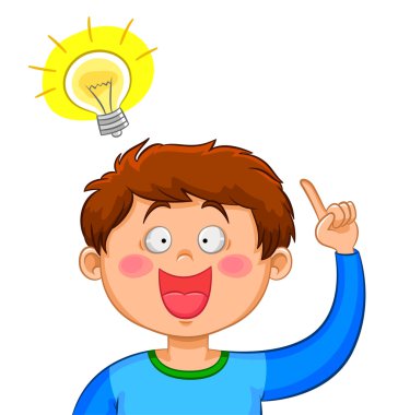 Boy with an Idea clipart