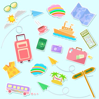 Travel symbols clipart