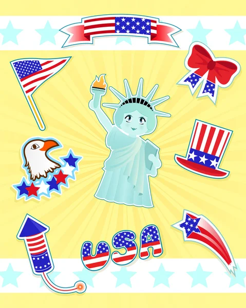Estados Unidos iconos — Archivo Imágenes Vectoriales