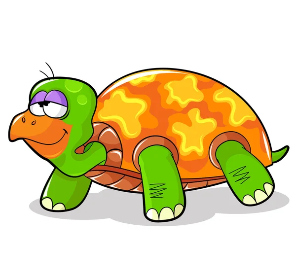 Roliga sköldpadda — Stock vektor