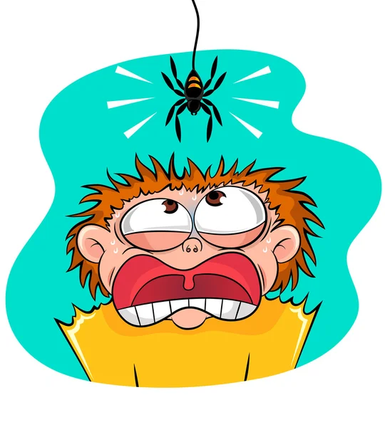 Scary spider — Stock Vector