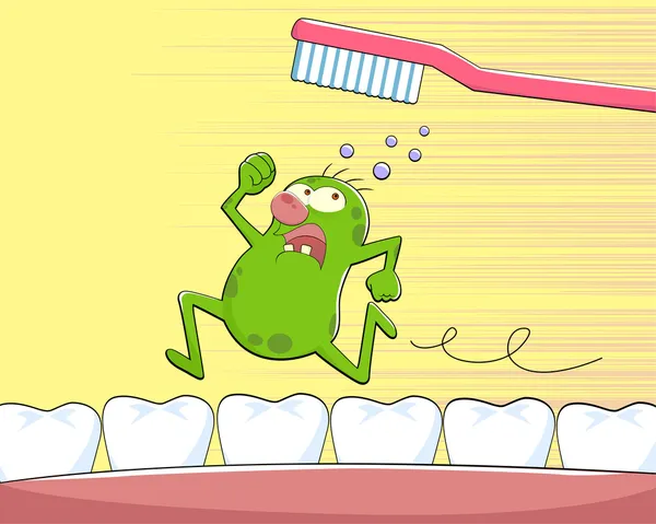 Bactérias dentárias — Vetor de Stock
