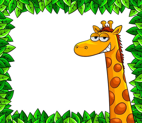Żyrafa w lesie — Wektor stockowy