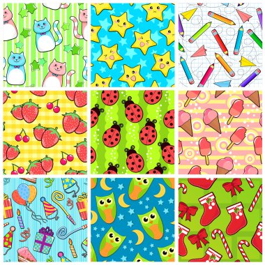 Seamless patterns clipart