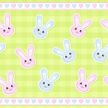 Bunny pattern clipart