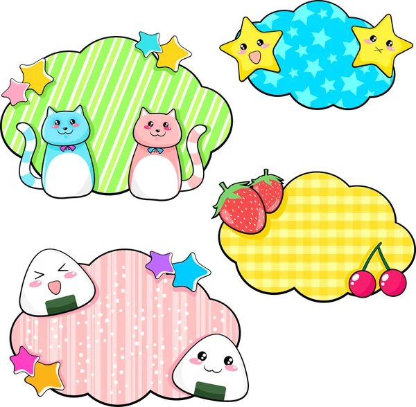 Cute stickers — Stock Vector
