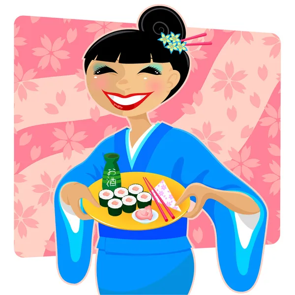 Japanese meal — Stock Vector