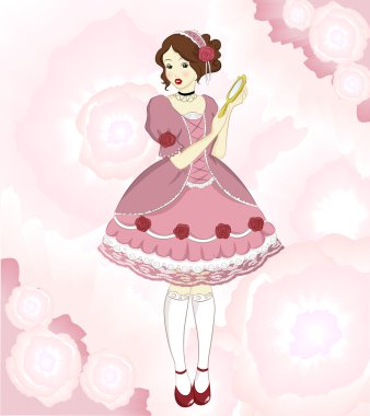 Romantic girl clipart