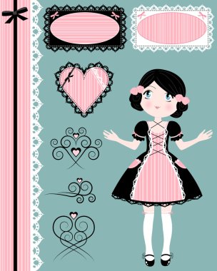 Vintage collection clipart
