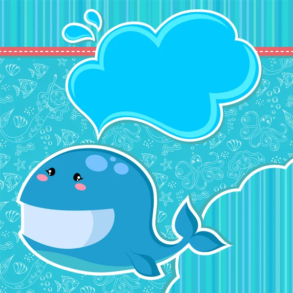Carte baleine — Image vectorielle