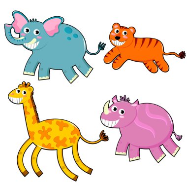 Funny animals clipart