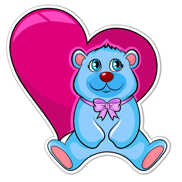 Liefdevolle teddy bear — Stockvector