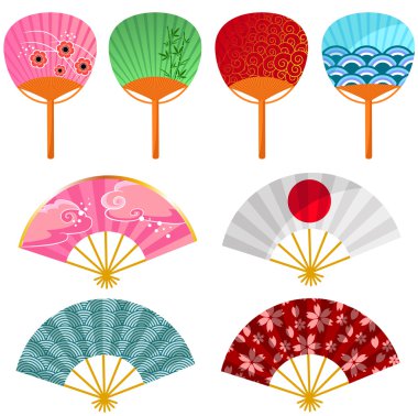 Japanese fans clipart