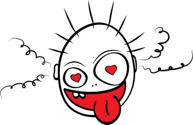 Going crazy because of love clipart