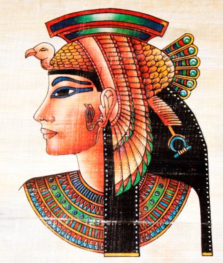 Egyptian Papyrus painting clipart