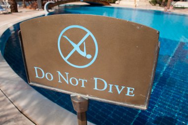 Do not dive sign clipart