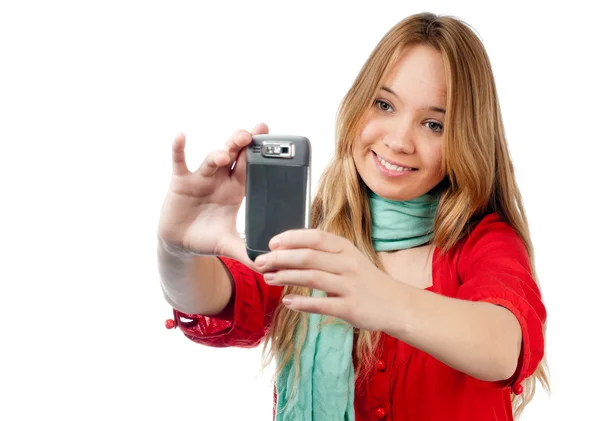 Chica adolescente con teléfono —  Fotos de Stock