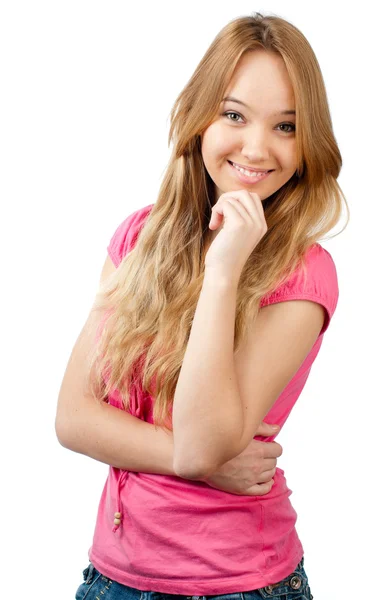 Nastoletnia dziewczyna uśmiechając się — Zdjęcie stockowe