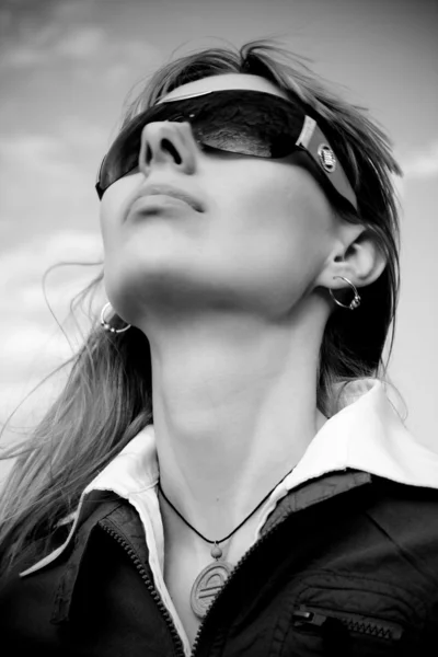 여자 선글라스 — 스톡 사진
