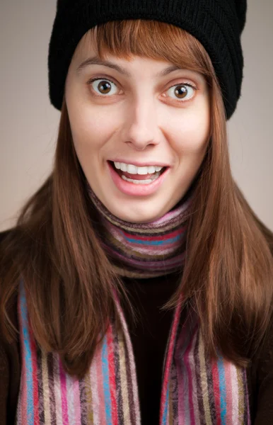 Surprised beautiful young woman — Stock Photo, Image