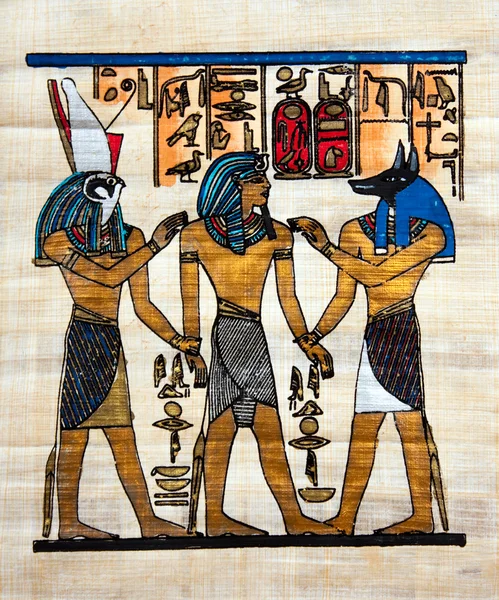 Mısır papirüs boyama — Stok fotoğraf