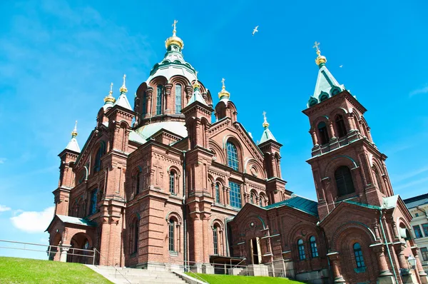 乌斯别斯基东正教教会在赫尔辛基，芬兰 — 图库照片