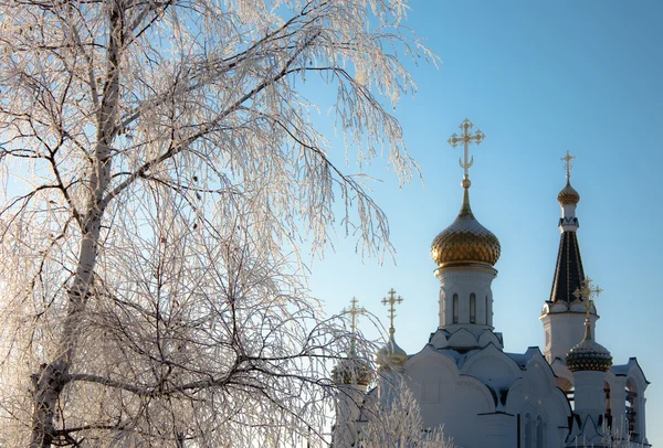 겨울에 교회 — 스톡 사진