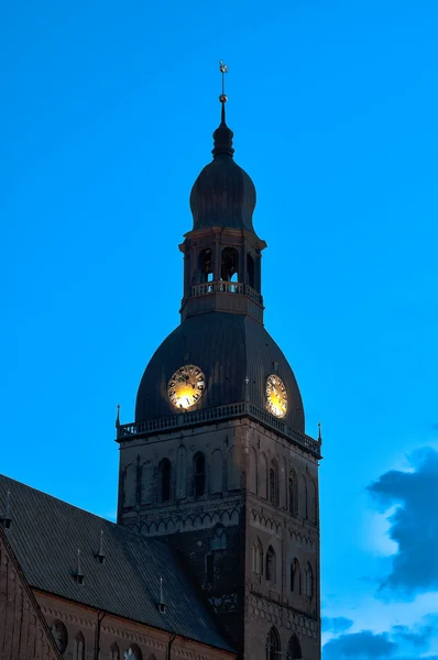 Churcrh tower at night — Stock Photo, Image