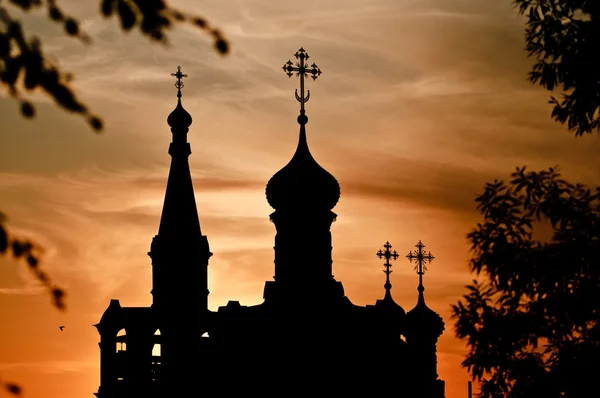 Kerk silhouet — Stockfoto