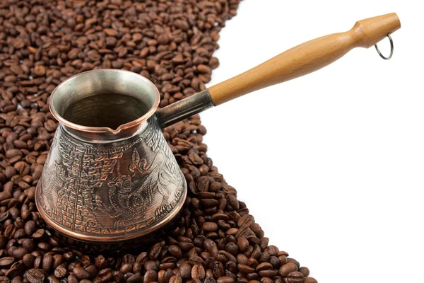 Kávé pot a bab — Stock Fotó