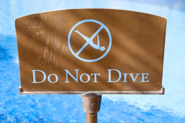 Do not dive sign — Stock Photo, Image