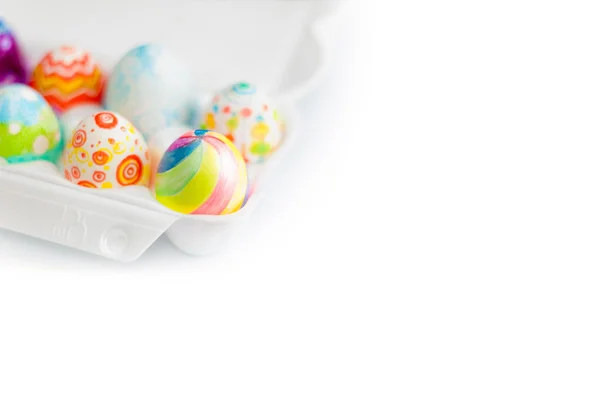 Velikonoční vejce v bedně — Stock fotografie