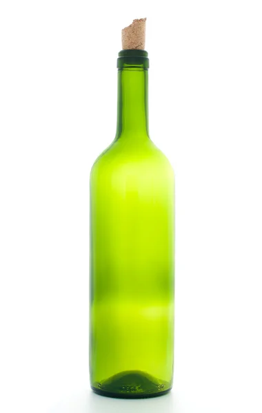 stock image Empty wine bottle with cork