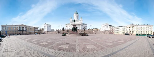 Helsinki kathedraal vierkante panorama (Finland) — Stockfoto