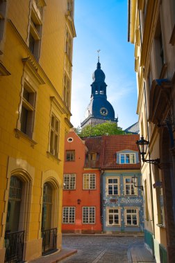 Riga tarihi kent sokak