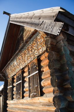 Wooden log house