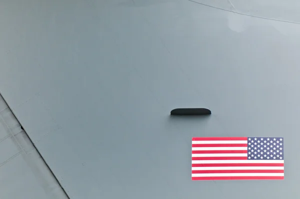 Vereinigte Staaten von Amerika Flagge auf militärischem Hintergrund — Stockfoto
