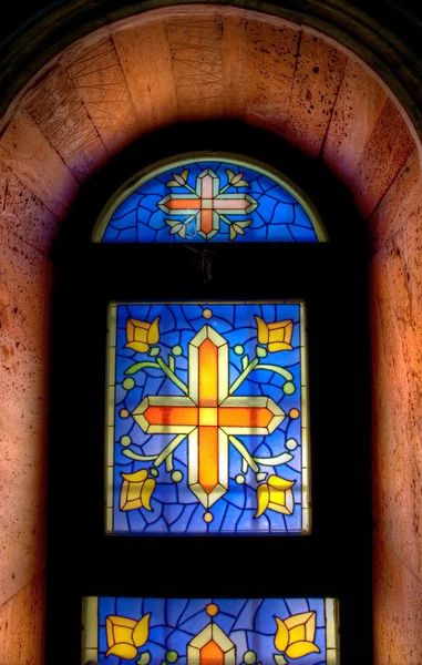 Mosaico chiesa finestra — Foto Stock