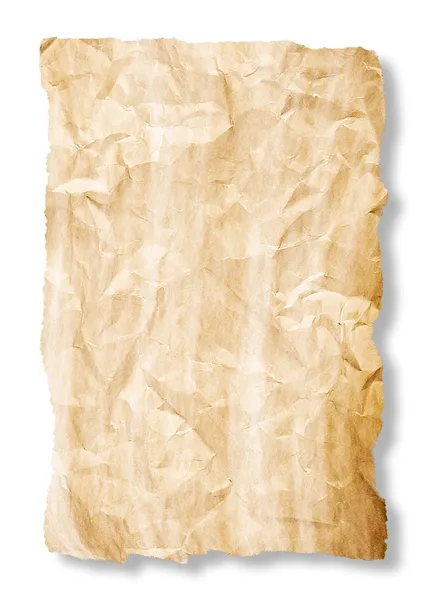 Crumpled sheet of old paper — Stock Photo, Image