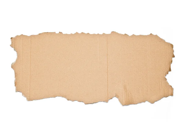 Piece of cardboard on white background — Stock Photo, Image